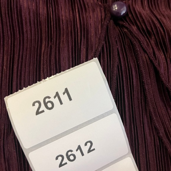 Plisse Dress & Jacket Set Burgundy Midi Dress Party‎ Cocktail Evening - Picture 9 of 9